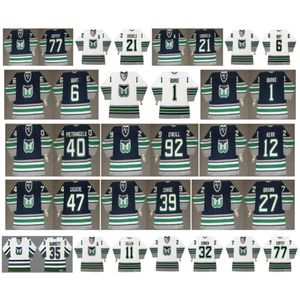 SJ Vintage Hartford Whalers Jerseys 39 Kelly Chas 6 Burt 1 Sean Burke 40 Pietrangelo 92 Jeff O'Neill 12 Tim Kerr 47 Giguere 27 Brown CCM Hockey