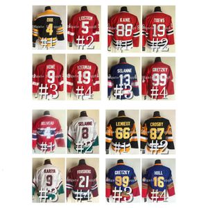 SJ Jeugd Kids Vintage Hockey Jersey Lemieux Sidney Crosby Wayne Gretzky Alex Ovechkin Teemu Selanne Bobby Orr Jaromir Jagr Pavel Bure Gordie