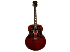 SJ200 Guitarra acústica personalizada Double Rose Red J200
