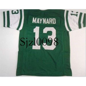 SJ98 009 Don Maynard #13 genaaide retro jersey volledige borduurwerk Jersey maat S-5XL of aangepaste naam of nummertrui