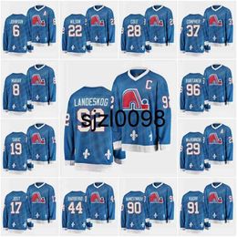 Sj98 Ceo29 Nathan MacKinnon maillot vintage québécois 92 Gabriel Landeskog 96 Mikko Rantanen 8 Cale Makar 19 Joe Sakic 6 Erik Johnson 91 Nazem Kadri 13