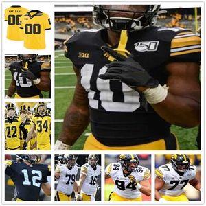 Sj98 Custom 4 Nate Stanley Iowa Hawkeyes 94 Adrian Clayborn 12 Ricky Stanzi 14 Desmond King 16 C.J Beathard Football College cousu Jersey