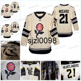 Sj98 ECHL Iowa Heartlanders 2022 Prairie Rose Alternate Third Jersey Maillot de hockey sur glace Personnalisé N'importe quel numéro et nom Womens Youth Alll Stitched