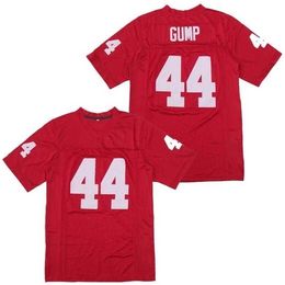 Sj98 Film maillot de football 44 Forrest Gump Tom Hanks Vintage rouge cousu Film qualité supérieure taille S-3XL