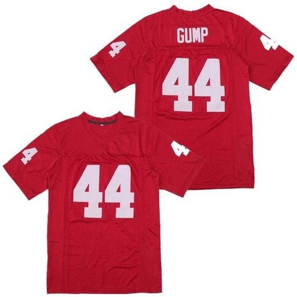 Sj98 Película Camiseta de fútbol 44 Forrest Gump Tom Hanks Vintage Película cosida en rojo Tamaño de calidad superior S-3XL