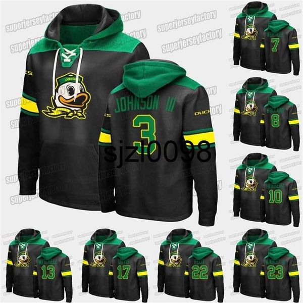 Sj98 Ncaa Oregon Ducks Sweat à capuche Johnny Johnson III Darrian Felix Daewood Davis CJ Verdell Troy Dye Justin Collins Zach Emerson Mitchel Jerseyl