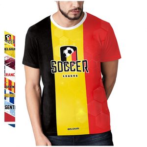 SJB monde pays drapeau imprimé t-shirt 2022 décontracté col rond manches courtes équipe nationale Fans acclamer t-shirt t-shirt XXL