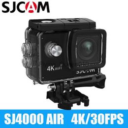 Caméra d'action SJCAM SJ4000 AIR 4K 30PFS 1080P 4x Zoom WIFI caméras d'action vidéo de sport moto casque de vélo caméra étanche HKD230828