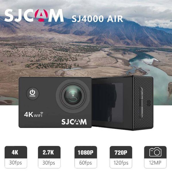 SJCAM caméra d'action SJ4000 AIR 4K 30PFS 1080P 4x Zoom WIFI moto casque de vélo étanche caméra sport DV vidéo