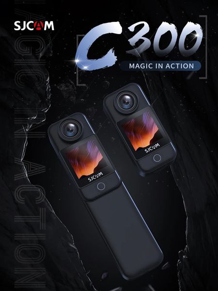 SJCAM C300 Cámara de acción de bolsillo 4K FHD con duración de la batería larga Video de 30 m impermeables 5G Cámara Wifi Sport Action Cam 240430