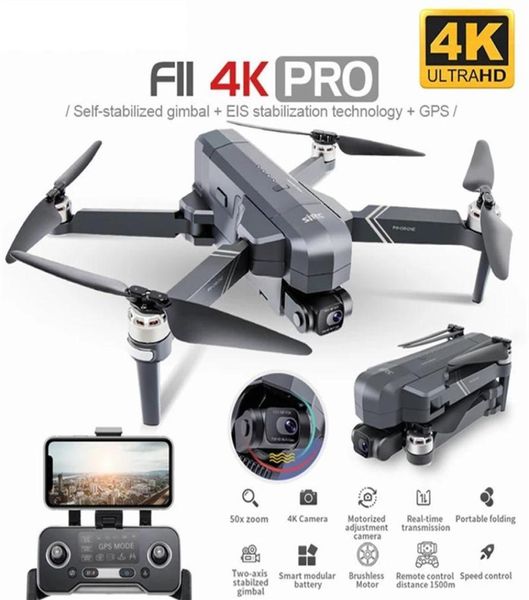 Drone GPS SJRC F11 4K PRO avec Wifi 5G FPV, caméra HD 4K, cardan anti-secousse à deux axes F11, quadrirotor sans balais VS SG906 Pro 2 Dron 207297799