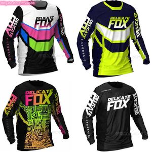 Sju9 2024 T-shirt de mode Costume de vélo de montagne Foxx T-shirts pour hommes 180 Prizm Mx Motocross Scooter Dh Bmx Moto Dirt Mountain Offroad Team Racing