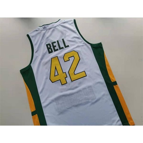 Sjzl Maillot de basket-ball personnalisé pour hommes et jeunes femmes George Mason 42 Bell Taille S-2XL ou tout nom et numéro de maillots