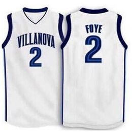 SJZL98 # 1 Scottie Reynolds # 2 Randy Foye Villanova Wildcats Basketbal Jersey Blauw Wit Nieuw Materiaal Borduurwerk Jerseys Topkwaliteit