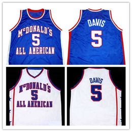 Sjzl98 # 5 BARON DAVIS McDONALD'S ALL AMERICAN Retro Throwback Basketball Jersey Personnalisez n'importe quel numéro de taille et nom de joueur