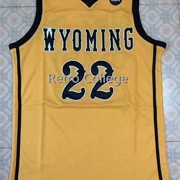 Sjzl98 Larry Nance Jr Wyoming College Basketball Jersey Broderie Cousu Personnalisé n'importe quel numéro et nom Maillots