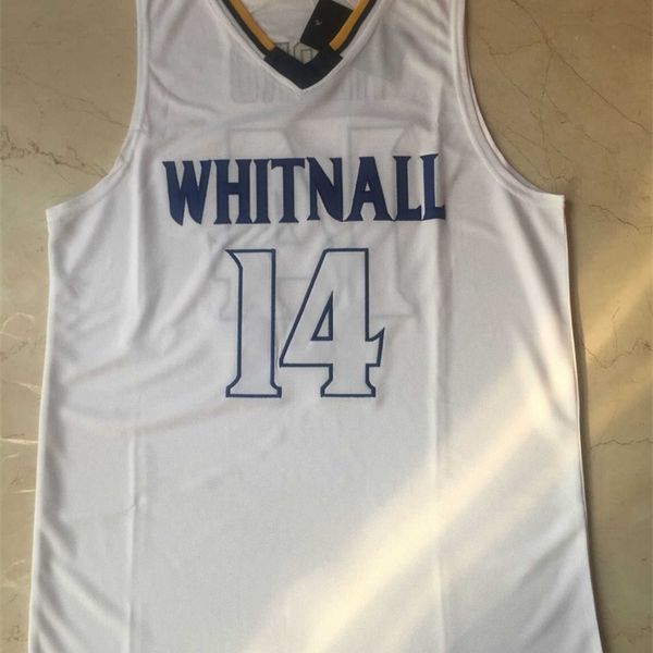 Sjzl98 Whitnall High School Falcons Tyler Herro # 14 azul marino Retro College Basketball Jersey cosido bordado de calidad superior