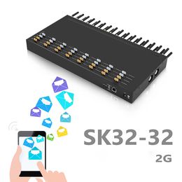 sk 32-32 passerelle gsm 32 ports 32 sims envoi et réception de trafic sms en vrac sim goip gsm 2g passerelle smpp/http/api connecter simbox chine vente en gros