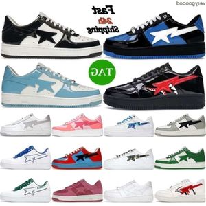 Sk8 Casual Sta Shoes Bapedii Outdoor Mens Womens Low Platform Black Bule Grey Black Beige Suede Sports Trainers Taille 36-45