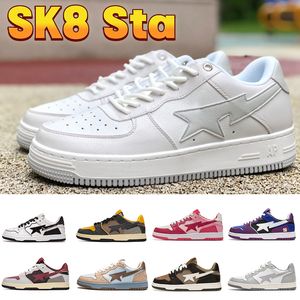 SK8 Sta Casual Shoes Court Bapesta -ontwerper Nigo Men Women Sneaker ABC Camo Pink Blue Vintage Beige Indigo Bruin Black Geel Witte Luxe Lage Mens Sneakers Gai