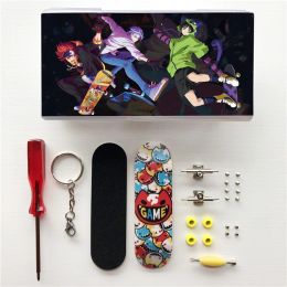 SK8 The Infinity Finger Board Maple Wood Keychain Langa Reki Miya Skateboard Grip Tape Feutte Cosplay Gift Pendants Gift