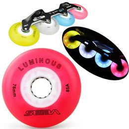 Skate Accessoires Origineel 100% SEBA LED Verlicht Inline Skateboard Wiel Kinder Helling Roller Flash Band 62 64 68 70 76 80mm 231011