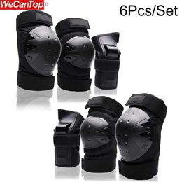 Skate Protective Gear 6Pcs Genouillères pour enfants/adultes Coudières Protège-poignets 3 en 1 Équipements de protection Coussinets de sécurité pour skateboard, patinage à roulettes, cyclisme Q231031