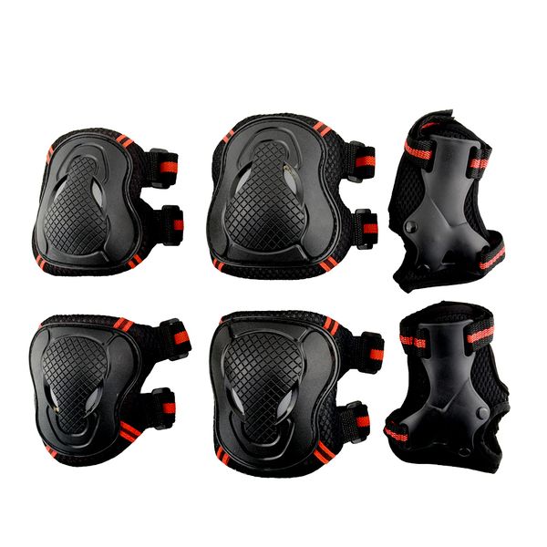 Skate Protective Gear 6Pcs Set Adulte Enfants KneeElbow Pads engrenages de protection pour planche à roulettes Vélo Ice Inline Roller Protector Enfants Scooter 230706