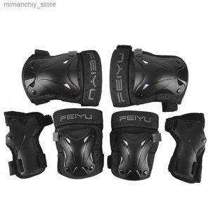 Skate Protective Gear 6Pcs/set Protective Gear Set Skating Helmet Knee Pads Elbow Pad Wrist Hand Protector for Kids Adult Cycling Roller Rock Climbing Q231031