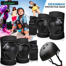 Skate Protective Gear 7 pièces ensemble d'équipement de protection de patinage casque genouillères coudières protège-poignet protecteur pour enfant adulte cyclisme rouleau escalade Q231031