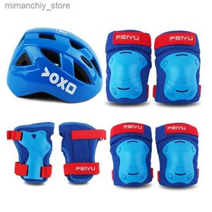 Équipement de protection pour patins Sports Roller Vélo Équipement de protection Ensembles Coudières Genouillères Planche à roulettes Patinage sur glace Mains Garde Protecteur pour la sécurité des enfants Q231031