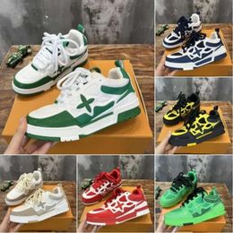 Skate Sk8 Sneakers Designer Trainer Sneaker Casual Runner Shoe Outdor Cuir Fleur rugueuse Fashion Classic Femmes Men Chaussures Chaussures 35-45