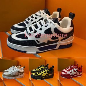 Skate Sk8 Sneakers Designer Trainer Sneaker Chaussures décontractées Chaussure Runner Shoe Outdoor Cuir Fleur Running Fashion Classic Femaux Chaussures Men Taille 35-45 Z5