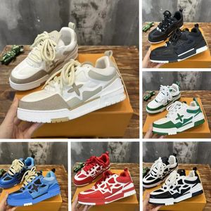 Skate Sk8 Sneakers Designer Trainer Sneaker Chaussures décontractées Runner Shoe Outdor Cuir Fleur rugueuse Fashion Classic Femmes Chaussures Men Taille 35-45