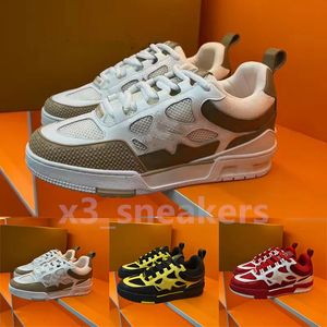 Skate Sk8 Sneakers Designer Trainer Sneaker Chaussures décontractées Chaussure Runner Shoe Outdoor Cuir Fleur Running Fashion Classic Femaux Chaussures Men Taille 35-45 X30