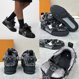 Skate sneaker ontwerper heren sportschoenen zwart denim met sprankelend Swarovski kristal 54 logo basketbalschoen SK8 heren vintage casual schoenen 38-47