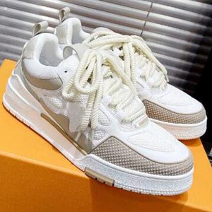 Skate Sneakers Designer Casual chaussures hommes femmes chaussures de mode Mesh Abloh Sneaker Platform Virgil Maxi Lace-up Runner Trainer Chaussures chaussures de plein air Taille 36-45 v7