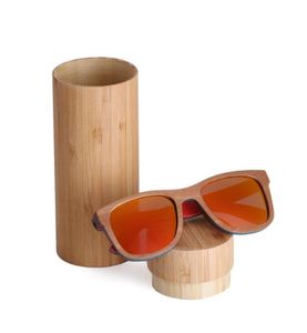 Skateboard houten zonnebrillen bruin frame met coatingspiegel bamboe zonnebrillen UV 400 BESCHERMINGEN LENSEN OCULOS DE SOL FEMININO DRO6952818