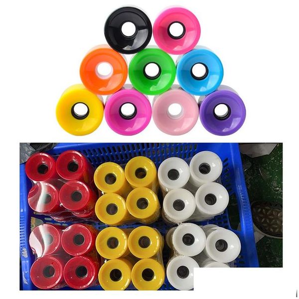 Skateboarding 1pc Longboard Skateboard Wheels Rueda de 70 mm para Longboarding 78A Reemplazo Downhill PU Tabla de patinaje Drop Delivery Spor Dhojz