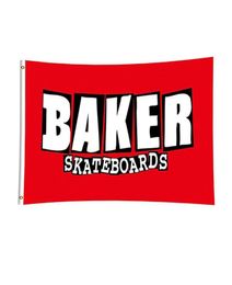 Skateboards drapeau pour Baker ventilateur 3x5ft Banner de décoration double couture double 90x150cm Sports Festival Polyester Digital imprimé Wholesa9434033