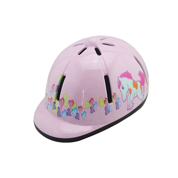 Patines Cascos Niños Niñas para niños Casco universal para montar a caballo Equipo protector impreso PVC Deportes al aire libre Equipo ecuestre Ciclismo 230922