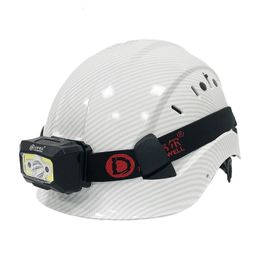 Skates Helmets Darlingwell CR06X Veiligheidshelm met LED Light CE ABS Hardhat Ansi Industrial Work Caps at Night Head Protection 230107