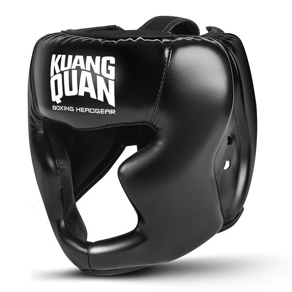 Skates Casques Kick Boxing Casque pour Hommes Femmes PU Karaté Muay Thai Guantes De Boxeo Combat Libre MMA Sanda Formation Adultes Enfants Équipement p230619