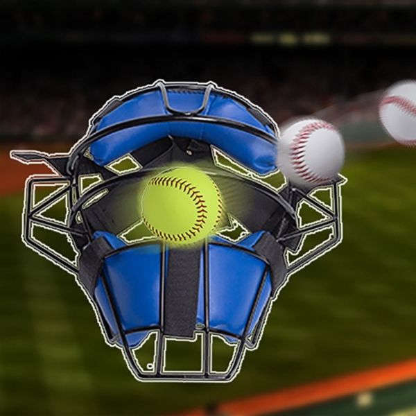 Patins Casques Hommes Softball Masque Visage Large Champ Vision Confortable Sécurité Fielder Head Guard Softball Casque Baseball Catcher Masque 230520