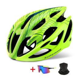 Casques de patins SUPERIDE casque de vélo de route en plein air VTT avec feu arrière ultraléger DH vtt casque de vélo sport équitation casque de cyclisme 231023