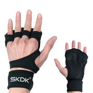 SKDK gewichtheffen fitnesshandschoenen met pols wraps siliconengel vol palmbescherming gym workout -stroomuitrusting 240423