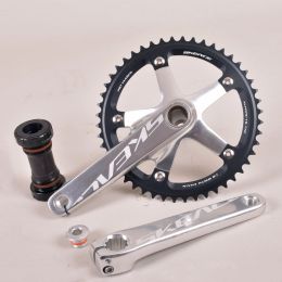 Skeace HollowTech Cankset, Barchie Crank, piezas de bicicleta de engranajes fijos de una sola velocidad, encadenador de bicicletas de carreras de pista, 48T, 165 mm, 144bcd