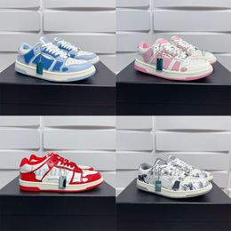 SKEL-TOP HI LAGE BANDANA Sneakers Designer Mannen Dames Schoenen Lederen botten Applique Bovenste EVA lage sportschoen V