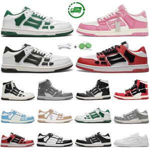 Skel Top Low High Hommes Femmes Casual Chaussures Designer Squelette Plat Sneaker Blanc Noir Bleu Vert Rose Rouge Skelet Bones Runner Hommes Baskets Plateforme Baskets De Sport