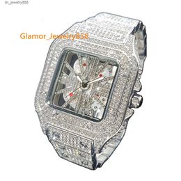 Skeleton Edition Iced Out Luxe Designer Iced Out Watch Mannen Hip Hop Watch Cadeau voor hem Iced Out Watch